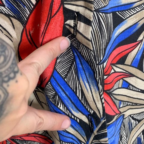 Vintage 80s Jungle Print Short Sleeve Knee Length Dress Small - Picture 5 of 13